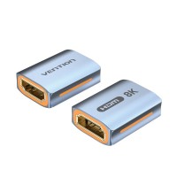 Перехідник HDMI F to HDMI F 8K Aluminum black Vention (AIUH0)