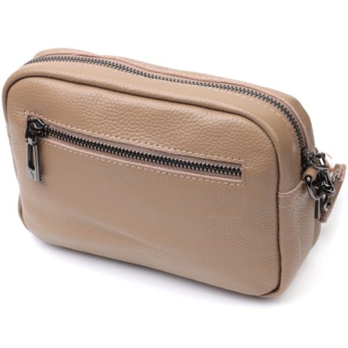 Сумка Vintage Жіноча крос-боді з натуральної шкіри Бежева (22293)