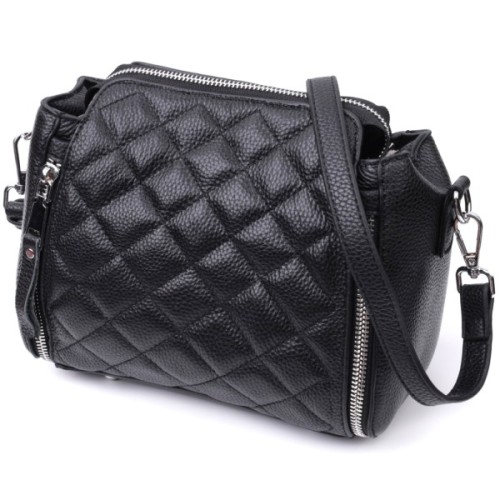 Сумка Vintage З натуральної шкіри Чорна (22667)