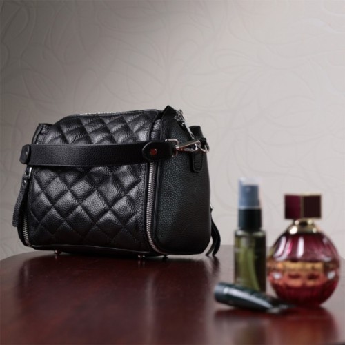 Сумка Vintage З натуральної шкіри Чорна (22667)