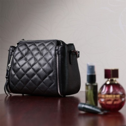 Сумка Vintage З натуральної шкіри Чорна (22667)