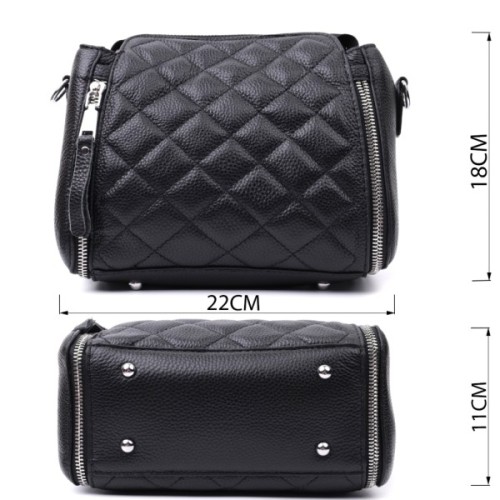 Сумка Vintage З натуральної шкіри Чорна (22667)