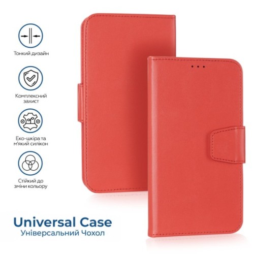 Чохол до мобільного телефона XoKo Book Universal Smartphone 6.0-6.2" Red (XK-UNCS-RD62)
