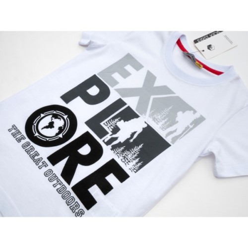 Футболка дитяча Blueland EXPLORE (2044-128B-white)