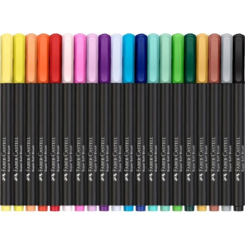 Фломастери Faber-Castell пензлики Black Edition, 20 кольорів (32356)