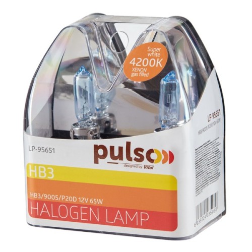 Автолампа PULSO HB3/9005/P20D 12v65w super white/plastic box (LP-95651)