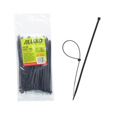 Стяжка Alloid 2.5х150мм, пластик, 100шт./уп., чорний (PC-25150B) Стяжка Alloid 2.5х150мм, пластик, 100шт./уп., чорний (PC-25150B)