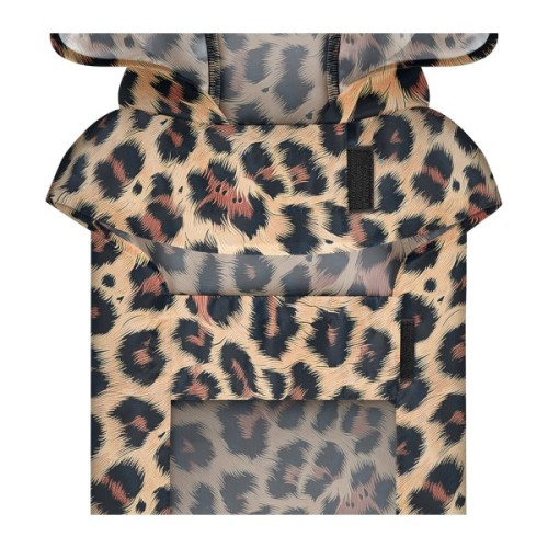 Дощовик для тварин WAUDOG Clothes Накидка з капюшоном Леопард M (357-4066)