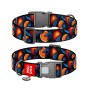 Нашийник для тварин WAUDOG Nylon з QR паспортом "Апельсини" пластиковий фастекс S (280-4054)