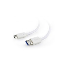 Дата кабель USB 3.0 AM to USB-C 0.1m Cablexpert (CCP-USB3-AMCM-W-0.1M)
