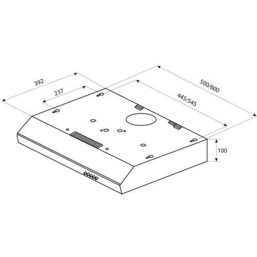 Витяжка кухонна Pyramida UX 60 (380) B WH