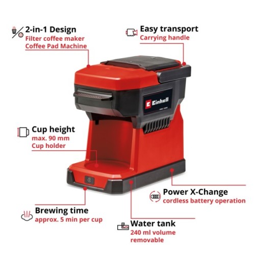 Капсульна кавоварка Einhell TE-CF 18 Li - Solo