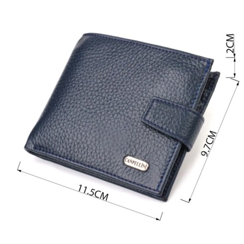 Гаманець Canpellini З натуральної шкіри Синій (21879)