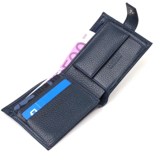 Гаманець Canpellini З натуральної шкіри Синій (21879)