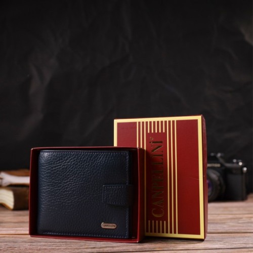 Гаманець Canpellini З натуральної шкіри Синій (21879)