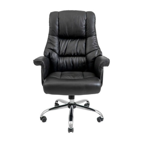 Офісне крісло Richman Конгрес Хром M-2 Широкий (Anyfix Wide) Шкіра Люкс Чорна (IM0000009)