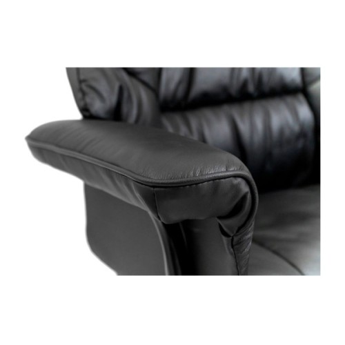 Офісне крісло Richman Конгрес Хром M-2 Широкий (Anyfix Wide) Шкіра Люкс Чорна (IM0000009)