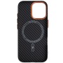 Чохол до мобільного телефона Armorstandart LikeCarbon2 SE MagCase Apple iPhone 17 Black Orange (ARM89160)