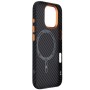 Чохол до мобільного телефона Armorstandart LikeCarbon2 SE MagCase Apple iPhone 17 Black Orange (ARM89160)