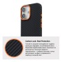 Чохол до мобільного телефона Armorstandart LikeCarbon2 SE MagCase Apple iPhone 17 Black Orange (ARM89160)