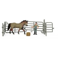 Фігурка Kids Team набір Ферма фермер, соврасая кінь (сіре забарвлення) (Q9899-X3_4) Фігурка Kids Team набір Ферма фермер, соврасая кінь (сіре забарвлення) (Q9899-X3_4)