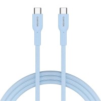 Дата кабель USB-C to USB-C 1.0m OnWire 60CL C-C 60W COLOR Braided 1m Light Blue Canyon (CND-CCAP60AB10LBL)