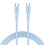 Дата кабель USB-C to USB-C 1.0m OnWire 60CL C-C 60W COLOR Braided 1m Light Blue Canyon (CND-CCAP60AB10LBL)