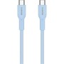 Дата кабель USB-C to USB-C 1.0m OnWire 60CL C-C 60W COLOR Braided 1m Light Blue Canyon (CND-CCAP60AB10LBL)