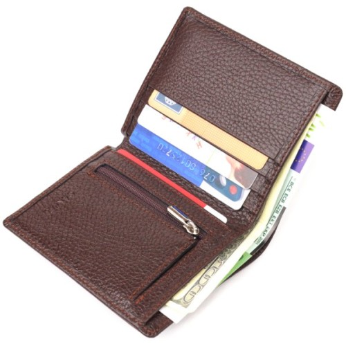 Гаманець Canpellini З натуральної шкіри Коричневе (21498)