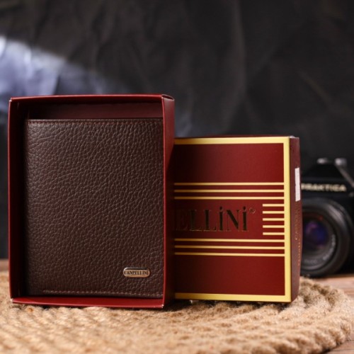 Гаманець Canpellini З натуральної шкіри Коричневе (21498)