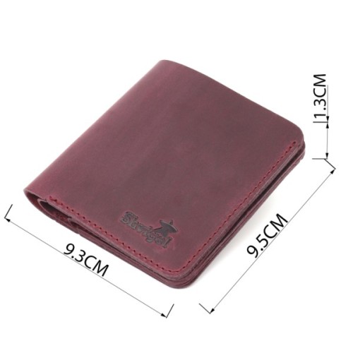 Портмоне Shvigel Шкіряне Бордове (16604)