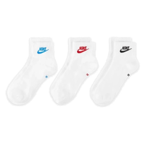 Шкарпетки Nike U NK NSW EVERYDAY ESSENTIAL AN 3PR DX5074-911 42-46 3 пари Білий/Мультиколор (196148785869)