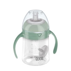 Поїльник-непроливайка Lovi з трубочкою та обтяжувачем 150 мл - зелена (35/364)