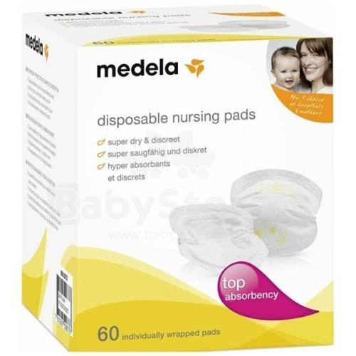 Вкладиш для бюстгальтера Medela Одноразові прокладки (Disposable Nursing Pads), 60шт. (008.0323)