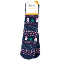 Шкарпетки дитячі Bross махрові новорічні (9899-4-6-blue)