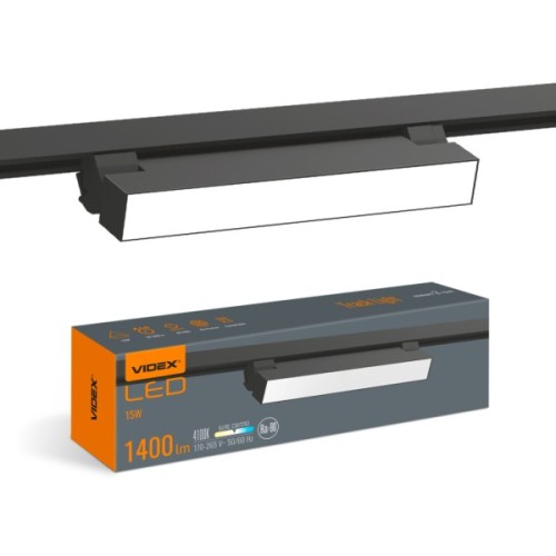 Світильник Videx TR05 15W 4100K 220V чорний (VL-TR05-154B)