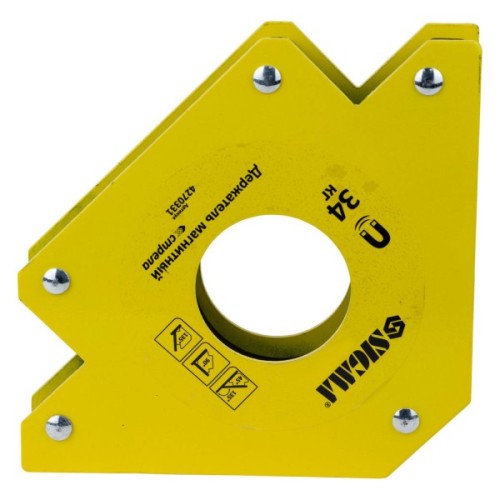 Магніт для зварювання Sigma стріла 34кг 110x110мм (45, 90, 135 °) (4270331)