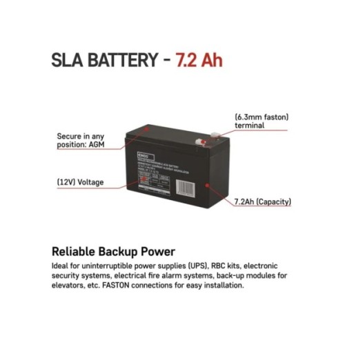 Батарея до ДБЖ EMOS B9674 AGM 12V 7,2Ah fast 6,3mm (B9674)