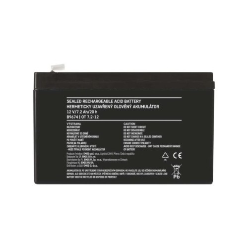 Батарея до ДБЖ EMOS B9674 AGM 12V 7,2Ah fast 6,3mm (B9674)