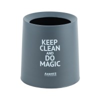 Кошик для паперів Axent Настільний контейнер для сміття, круглий, сірий (2131-03-A)