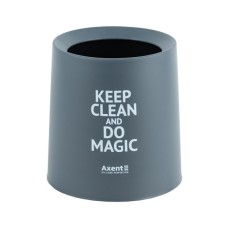 Кошик для паперів Axent Настільний контейнер для сміття, круглий, сірий (2131-03-A)