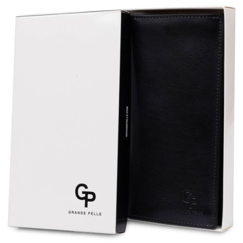 Портмоне Grande Pelle Шкіряне унісекс Синє (11556)