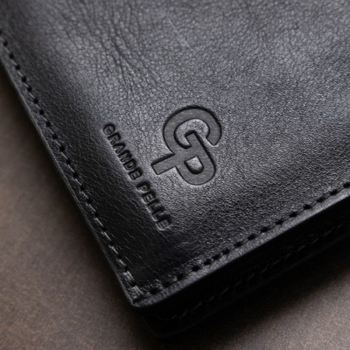 Портмоне Grande Pelle Шкіряне унісекс Синє (11556)