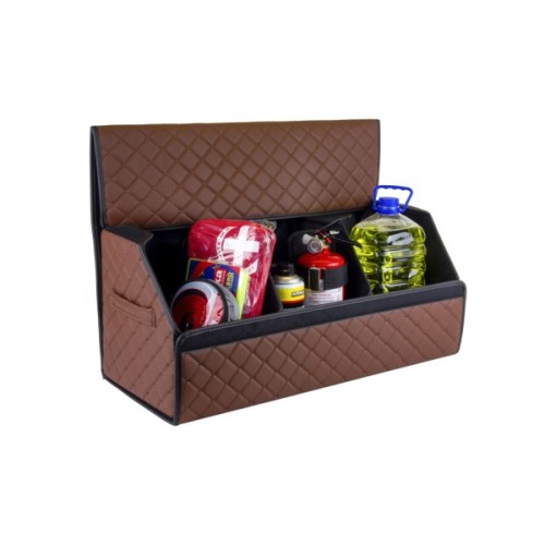 Сумка-органайзер EVAtech ECO L 30x30x65 см коричнева з коричневою ниткою (EHECELZZBB)