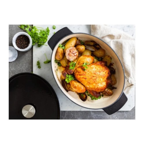 Гусятниця KitchenAid Cast Iron 30 см 5,6 л Чорна (CC006064-001)