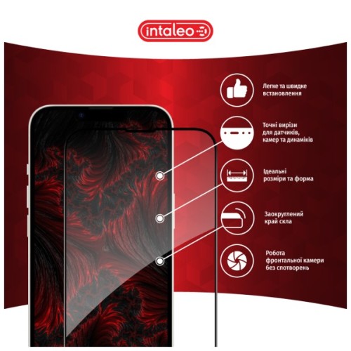 Скло захисне Intaleo Full Glue Apple iPhone 16E Black (1283126614316)