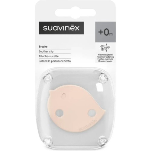 Кліпса для пустушок Suavinex Birdies, світло-рожева (309128)