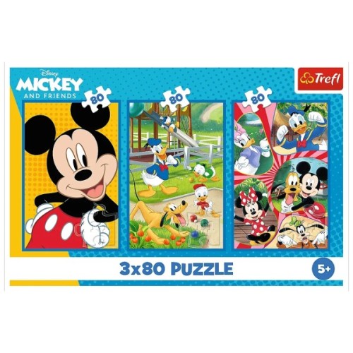 Пазл Trefl Mickey&friends Команда Міккі Мауса 3 х 80 елементів (5900511348873)