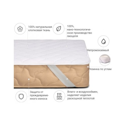 Наматрацник MirSon Natural Line Стандарт Тенсел (Modal) 983 70x190 см (2200000834430)