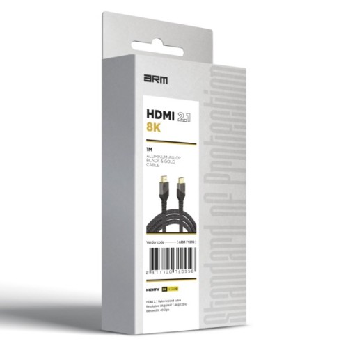 Кабель мультимедійний HDMI M to HDMI M 1.0m V2.1 8K black Armorstandart (ARM71095)
